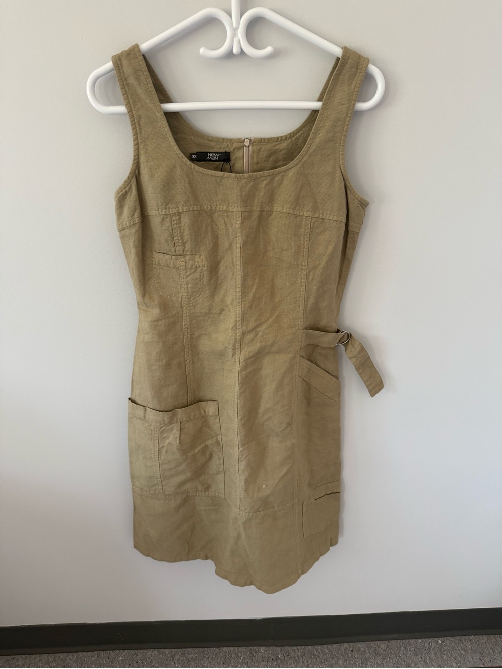 Sleeveless Utility Mini Dress in Olive by New York & Company